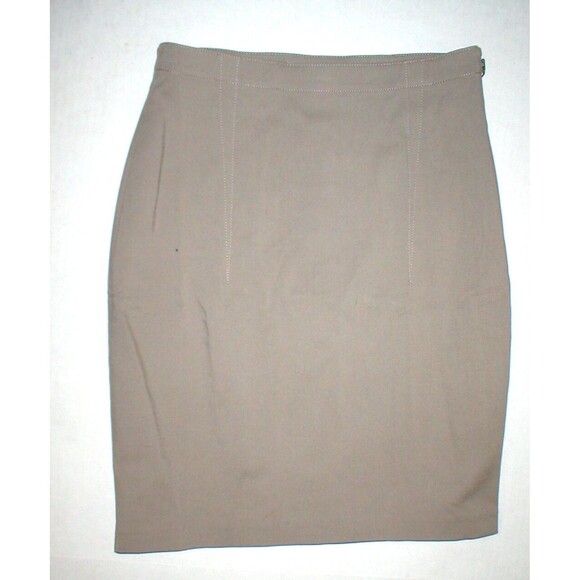 New Womens Designer T Alexander Wang M NWT Skirt Pencil Brown Side Zipper Office - Picture 1 of 5
